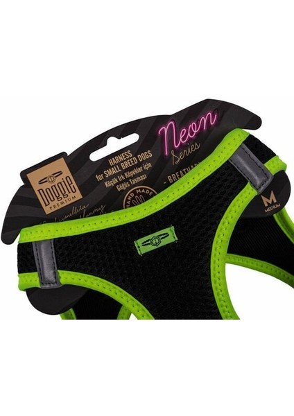 Doggie Havalı Dokuma Neon Küçük Irk Köpek Göğüs Tasması Medium Sarı 38-44 cm modelleri