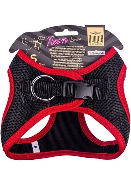 Doggie Havalı Dokuma Neon Küçük Irk Köpek Göğüs Tasması Small Kırmızı 32-38 cm fiyatları