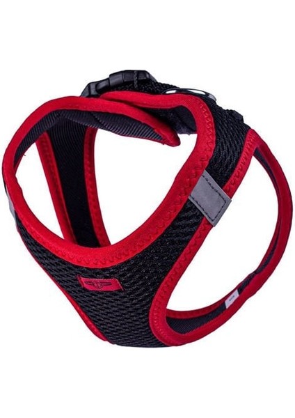 Doggie Havalı Dokuma Neon Küçük Irk Köpek Göğüs Tasması Small Kırmızı 32-38 cm fırsatları