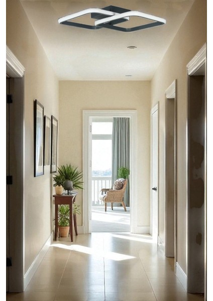 Kira Antrasit Renk Modern Tasarım Salon - Mutfak - Hol Beyaz LED 2 Li Avize indirimleri