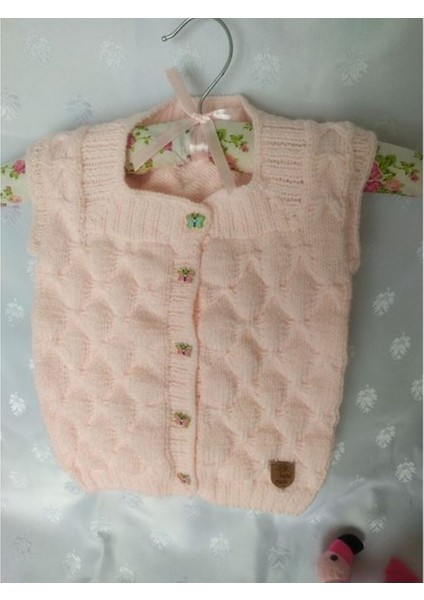 Kız Bebek Yelek Yavruağzı Renk modelleri