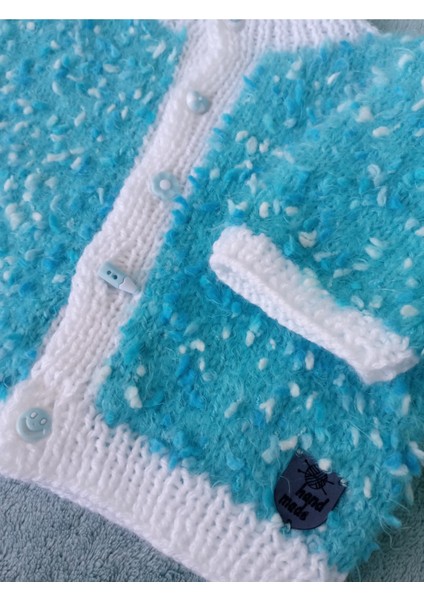 Handmade Çocuk Hırka Mavi Yumoş modelleri