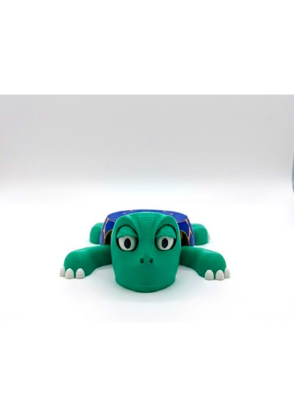 Sevimli Kaplumbağa Bardak Altlığı – Hareketli ve Eğlenceli Kupa Altlığı (Mavi - Sütlükahve Çizgili) fırsatları