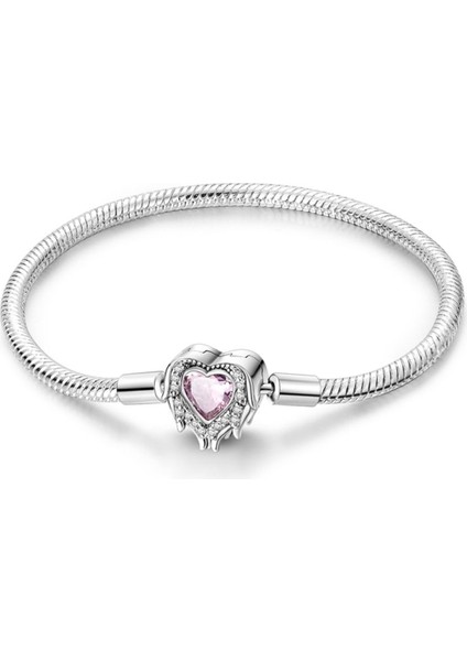 Kanatlı Kalp Pembe Taş Pandora Model Bileklik fiyatları