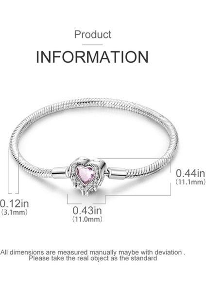 Kanatlı Kalp Pembe Taş Pandora Model Bileklik indirimleri