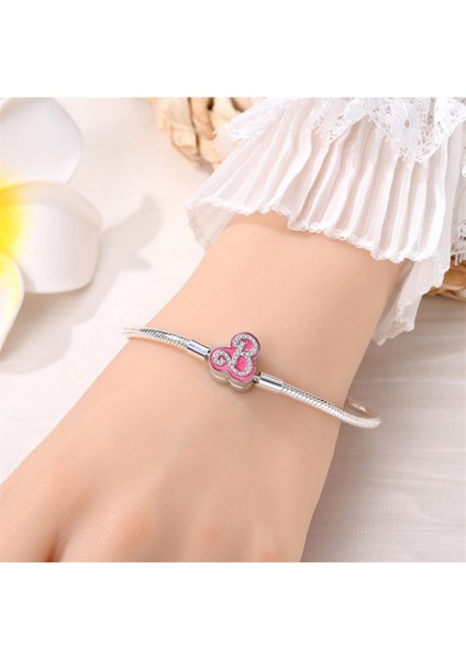 Barbie Serisi Pembe B Klipsli Gümüş Bileklik fiyatları