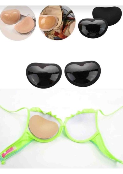 Push Up Etkili Göğüs Destek Pedi Dolgun Göğüsler Ten Rengi Sütyen ve Mayo Için Uyumlu modelleri