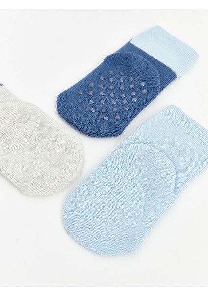 Yeni Sezon Baskılı Erkek Bebek Soket Çorap 3'lü modelleri