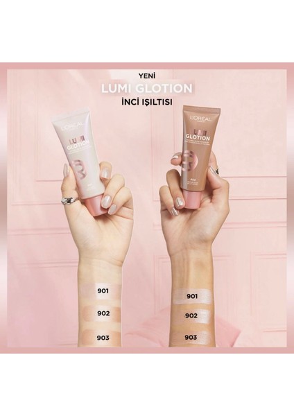 L'oreal Paris Glotion All-In-One Doğal Işıltı 901 - Fair Glow 40 ml Highlighter, Likit Aydınlatıcı fırsatları