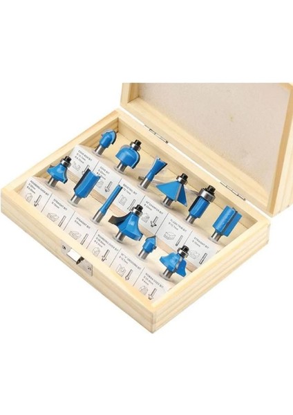 03039 8 mm 12 Parça Ahşap Freze Uç Seti