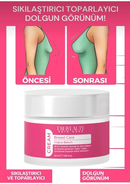 , Göğüs Bakım Kremi – Doğal İçerikli Dolgunlaştırıcı, Sıkılaştırıcı ve Dikleştirici Etkili Özel Formül 100 ml