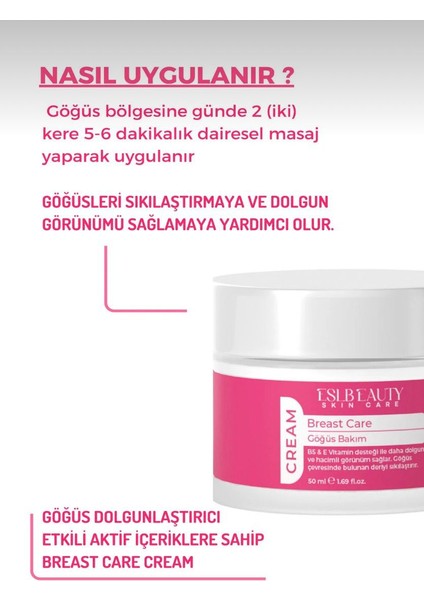 , Göğüs Bakım Kremi – Doğal İçerikli Dolgunlaştırıcı, Sıkılaştırıcı ve Dikleştirici Etkili Özel Formül 100 ml