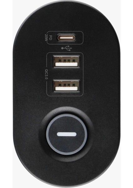 Masa Tipi PD20W Akım Korumalı 3’lü Priz 2xusb 1xtype-C Girişli Kablolu Priz FTR19