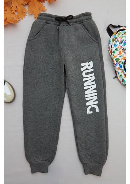 3 Iplik Running Baskılı Erkek Çocuk Jogger Eşofman Altı