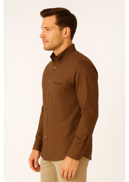 Erkek Klasik Düz Melanj Vikol Gömlek fiyatları