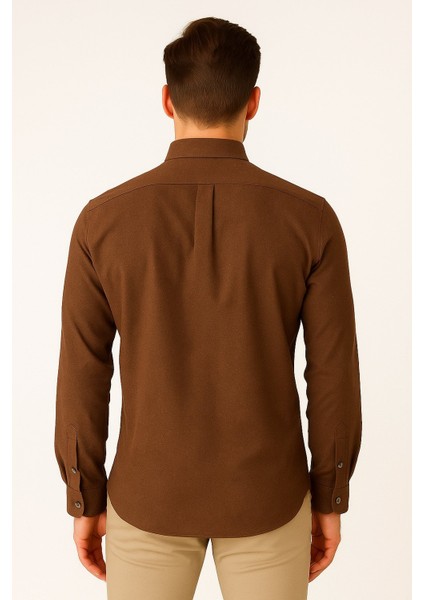 Erkek Klasik Düz Melanj Vikol Gömlek modelleri