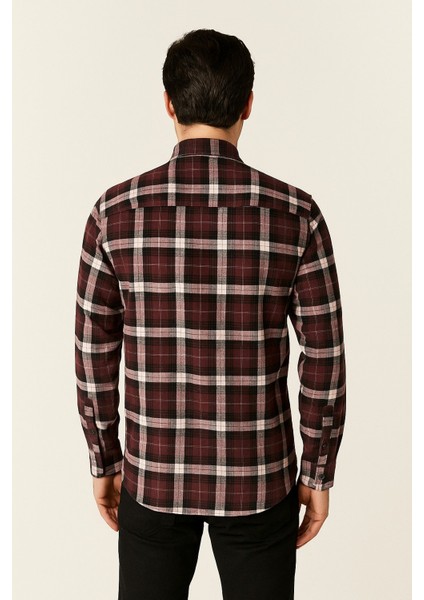 Klasik Kareli Melanj Uzun Kol Gömlek Pier Chuvin modelleri