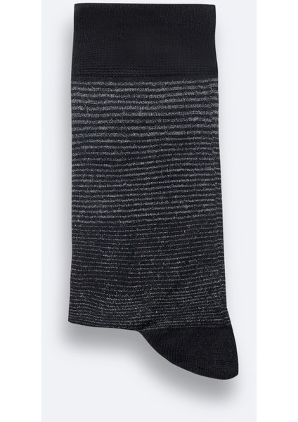 Erkek Siyah Bambu Desenli Soket Çorap A52Y8501
