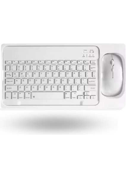 Büro Ev Ofis Bilgisayarı Için Kablosuz Beyaz Bluetooth Klavye Mouse Seti
