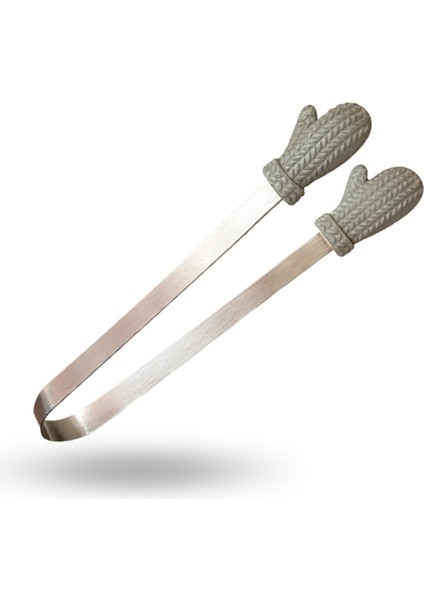 Büro Ev Ofis Mutfağı Için 13CM Eldivenli Silikon Uçlu Çelik Maşa