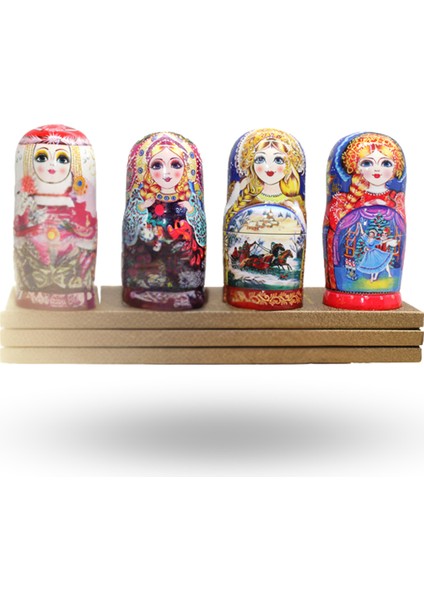 Büro Ev Ofis Hediyesi Için 10PARÇA Ahşap Dekor Matruşka Seti fiyatları