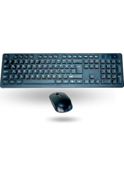 Büro Ev Ofis Bilgisayarı Için Klasik Kablosuz Wifi Klavye Mouse Seti