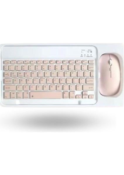 Büro Ev Ofis Bilgisayarı Için Kablosuz Pembe Bluetooth Klavye Mouse Seti