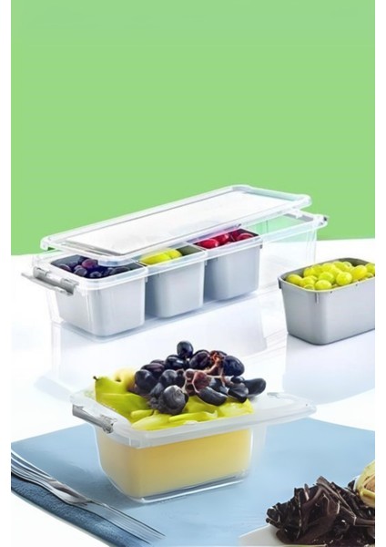 Büro Ev Ofis Mutfağı Için 3,5lt 4 Bölmeli Derin Gıda Saklama Kutusu fiyatları