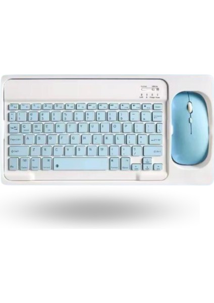 Büro Ev Ofis Bilgisayarı Için Kablosuz Mavi Bluetooth Klavye Mouse Seti
