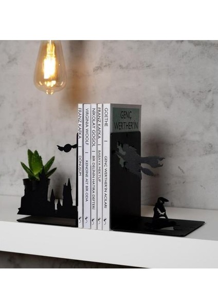 Harry Potter Figürlü Dekoratif Metal Kitap Tutucu Kitap Desteği Ev ve Ofis Aksesuar modelleri