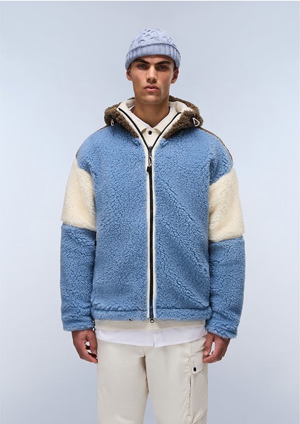 T-Tires Tam Fermuarlı Kapüşonlu Erkek Polar Üst