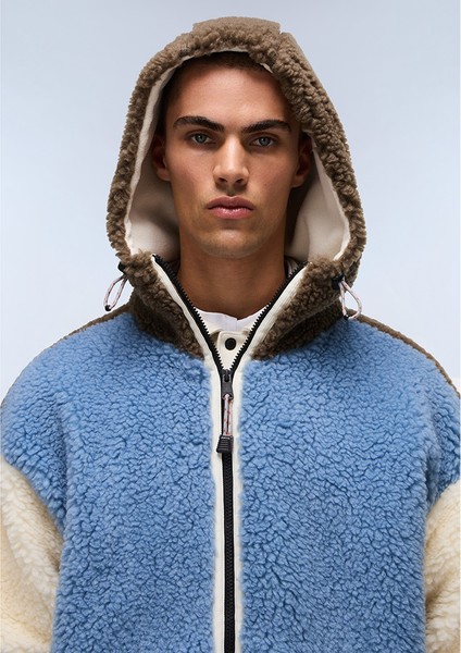 T-Tires Tam Fermuarlı Kapüşonlu Erkek Polar Üst