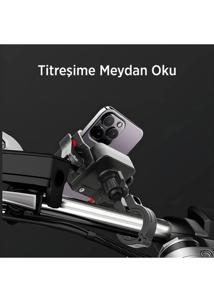 Gidon Bağlantılı 360° Derece Ayarlanabilir 3.5”-7.2” Uyumlu Motosiklet Bisiklet Telefon Tutucu fırsatları