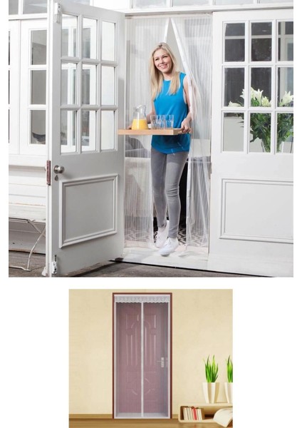 Pratik Manyetik Mıknatıslı Beyaz Kapı Pencere Sinekliği Tülü 90 x 210 cm (4887) indirimleri