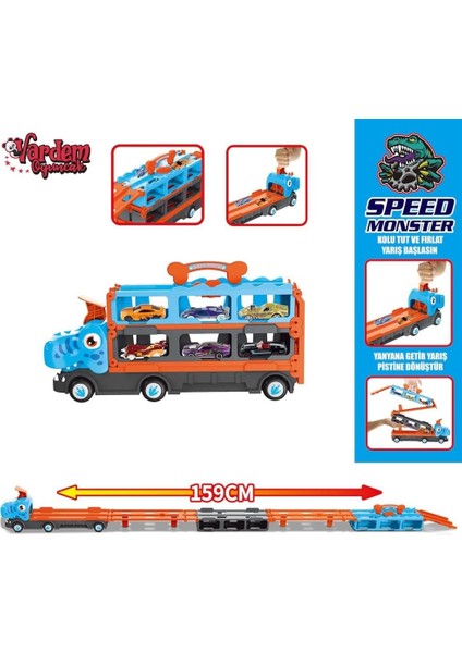 GD001 PARKURLU ARABA FIRLATAN DİNOZOR -VRD