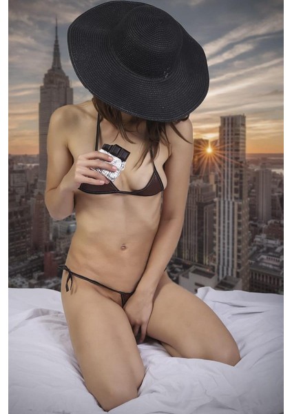 Fantezi Yenilebilir Çikolatalı Aromalı Iç Çamaşırı Takımı