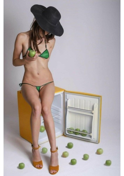 Fantezi Yenilebilir Elma Aromalı Iç Çamaşırı Takımı modelleri