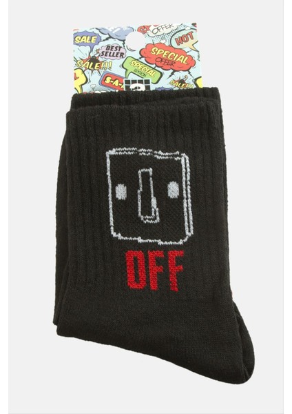 Off Yazılı Kolej Çorap 8*28