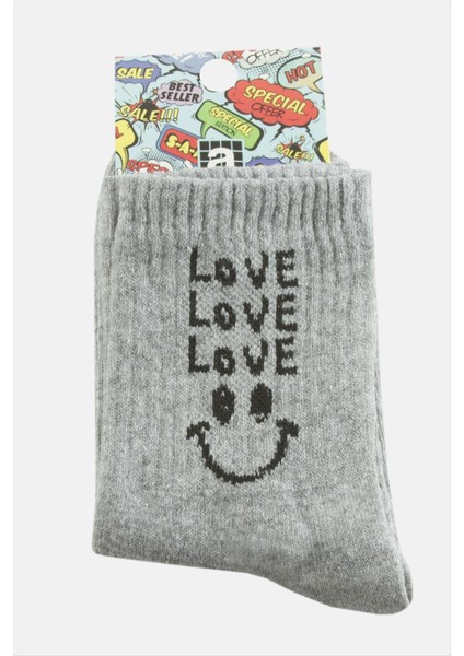 Love Yazılı Kolej Çorap 8*28