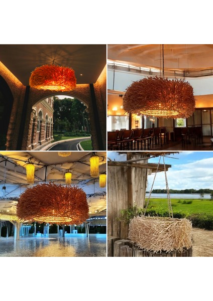 Hasır Avize - El Yapımı Doğal Kirpi Avize Bohem Aydınlatma fiyatları