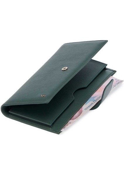 Yeşil Hakiki Deri Erkek Cüzdan - S1CE00001622-J0B