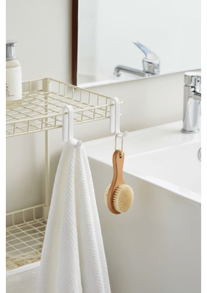 2’li Beyaz Askı Kanca Seti – Banyo & Mutfak Rafları Için Plastik Askı Aparatı modelleri