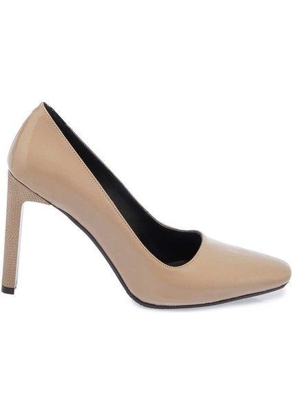 Vizon Hakiki Deri Kadın Topuklu Ayakkabı - K24I1AY67469-Q4X
