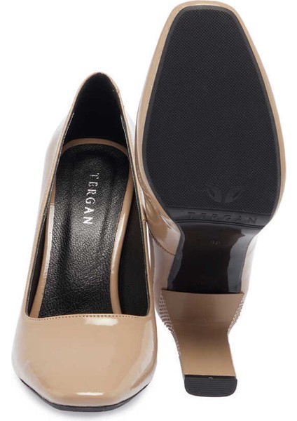 Vizon Hakiki Deri Kadın Topuklu Ayakkabı - K24I1AY67469-Q4X