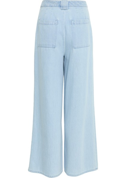 Yüksek Bel Tailored Wide Leg Jean