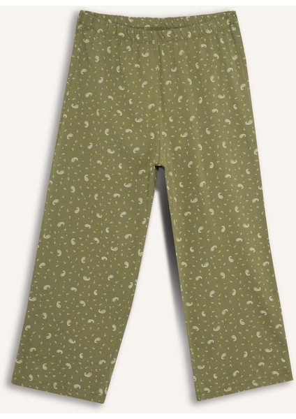 Beli Lastikli Desenli Pijama Altı-Fall in Love F7561AX25AU