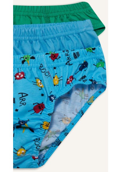 Erkek Çocuk Baskılı 3'lü Slip Külot F7704A825AU fırsatları