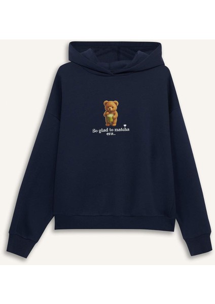 Coool Overshirt Fit Kapüşonlu Baskılı Kalın Kumaş Sweatshirt G0179AX25WN