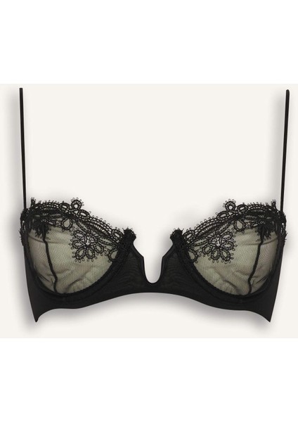 Dantel Detaylı Tül Kapsız Pedsiz Balenli Balkonet Sütyen Fall in Love F7031AX25WN