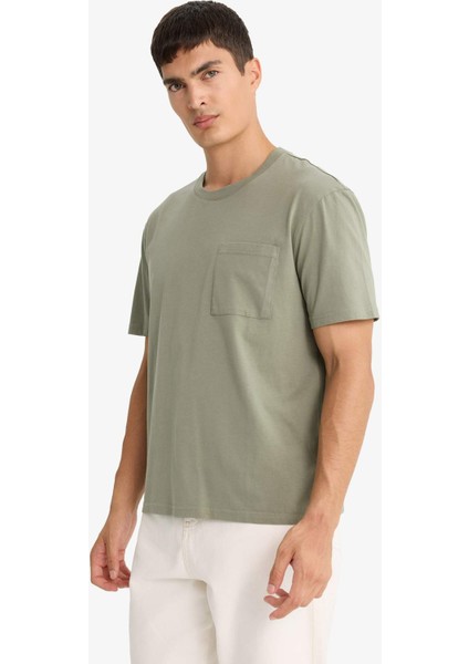 Bisiklet Yaka Penye Kısa Kollu Tişört F9767AX25SM modelleri